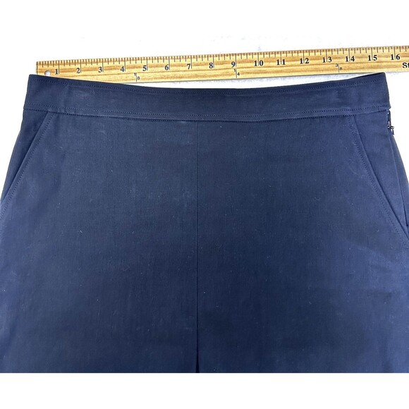 Theory Womens Black Cotton A-Line 4-Pockets Knee Length Skirt Sz 8 - Picture 6 of 11